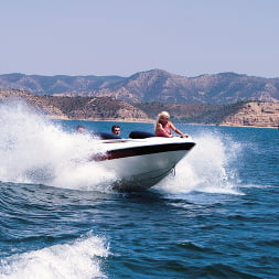 Stacy Silver in the Boat